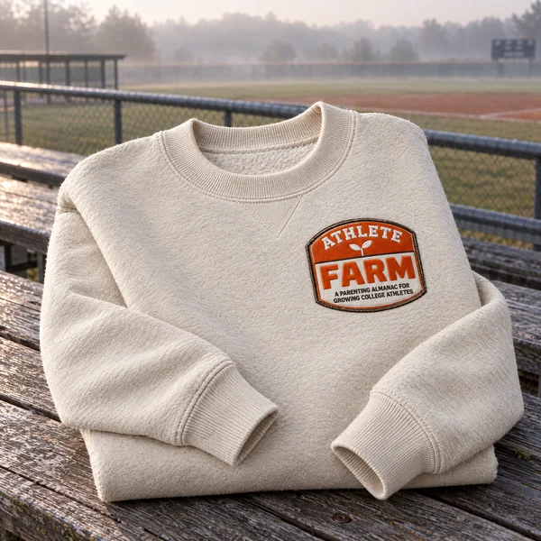 Athlete Farm cream crewneck sweatshirt, concept art